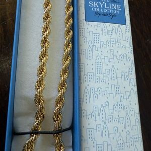 Gold Rope Chain Necklace NWT